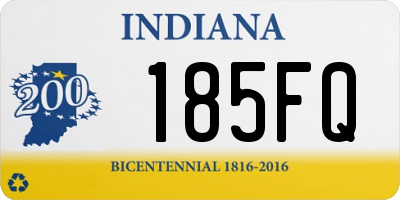 IN license plate 185FQ