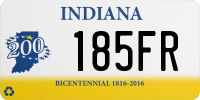 IN license plate 185FR