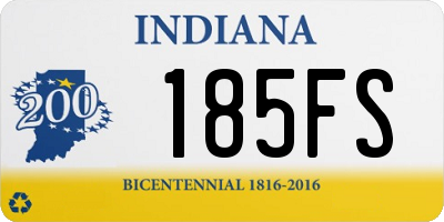 IN license plate 185FS