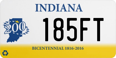 IN license plate 185FT