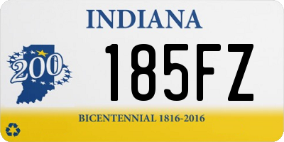 IN license plate 185FZ