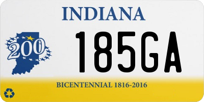 IN license plate 185GA