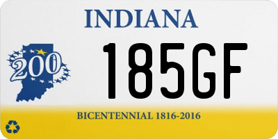 IN license plate 185GF