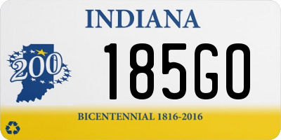 IN license plate 185GO