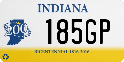 IN license plate 185GP