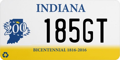 IN license plate 185GT