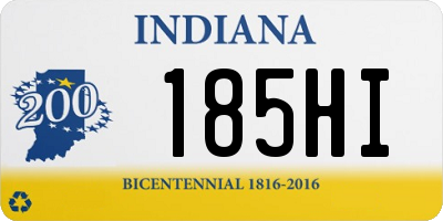 IN license plate 185HI