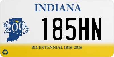 IN license plate 185HN