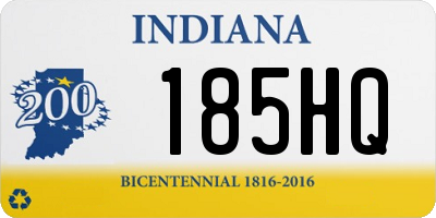 IN license plate 185HQ