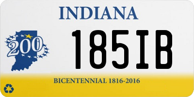 IN license plate 185IB