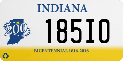 IN license plate 185IO