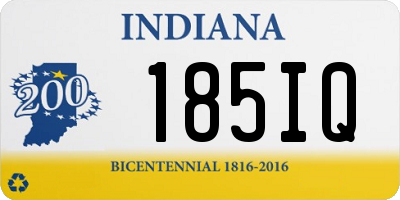 IN license plate 185IQ