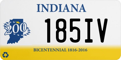 IN license plate 185IV