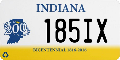 IN license plate 185IX