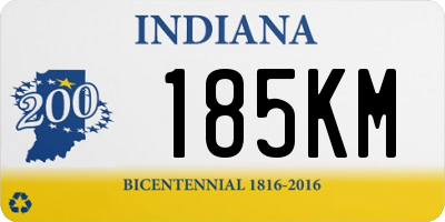 IN license plate 185KM