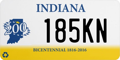 IN license plate 185KN