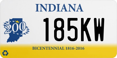 IN license plate 185KW