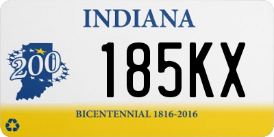 IN license plate 185KX