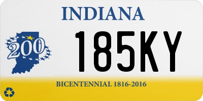 IN license plate 185KY