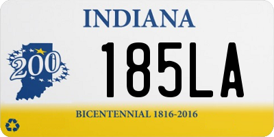 IN license plate 185LA