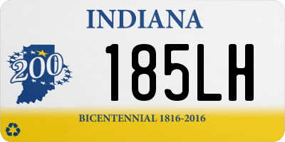 IN license plate 185LH