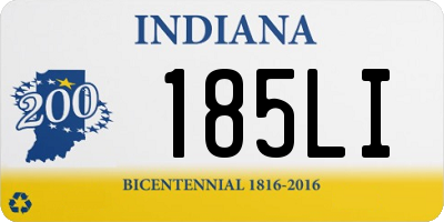 IN license plate 185LI