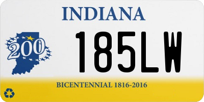 IN license plate 185LW