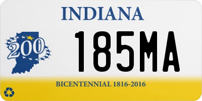 IN license plate 185MA