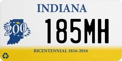 IN license plate 185MH