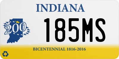 IN license plate 185MS
