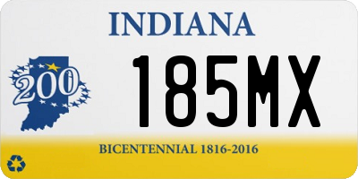 IN license plate 185MX