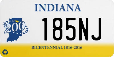 IN license plate 185NJ