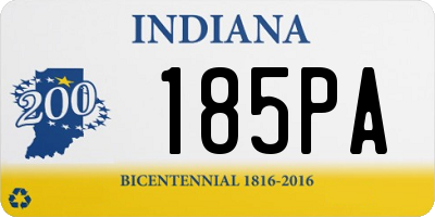 IN license plate 185PA