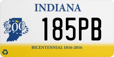 IN license plate 185PB