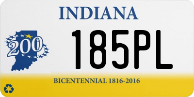 IN license plate 185PL