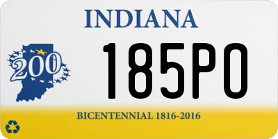 IN license plate 185PO