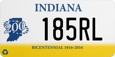 IN license plate 185RL