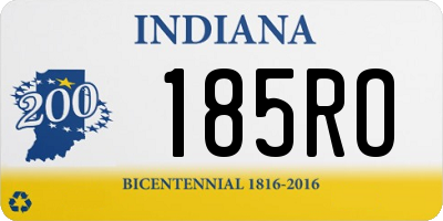 IN license plate 185RO