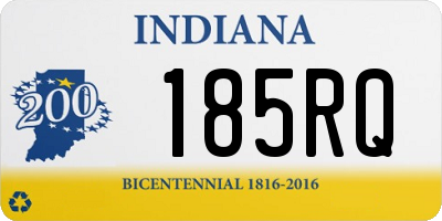 IN license plate 185RQ