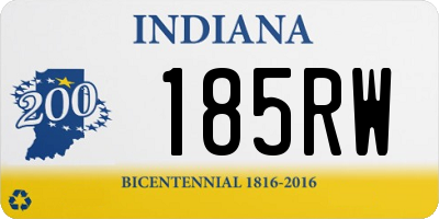 IN license plate 185RW