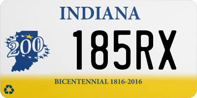 IN license plate 185RX