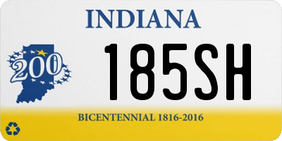 IN license plate 185SH