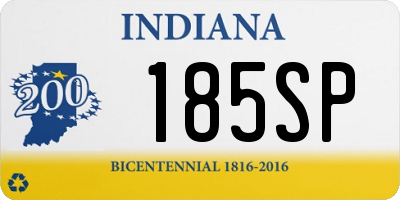 IN license plate 185SP