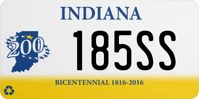 IN license plate 185SS