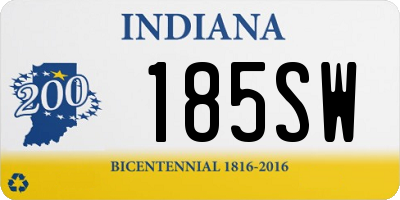 IN license plate 185SW