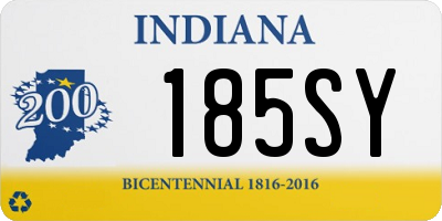 IN license plate 185SY