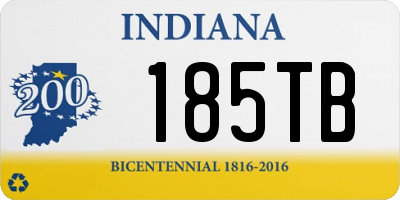 IN license plate 185TB