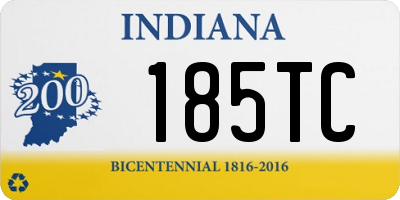 IN license plate 185TC