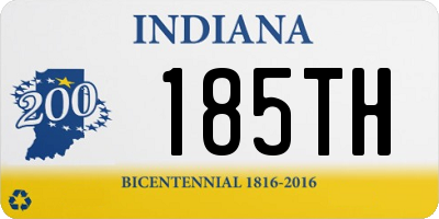 IN license plate 185TH