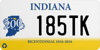 IN license plate 185TK